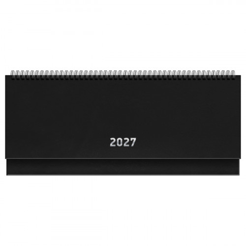 Планинг датированный 2027г., 64л., 285*100, бумвинил, BG, чёрный