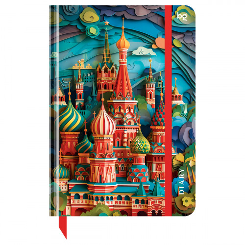 Ежедневник недатированный А5, 136л., 7БЦ BG "Paper Art. Moscow", матовая ламинация, выборочный лак