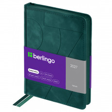 Ежедневник датированный 2027г., А6, 184л., кожзам, Berlingo 