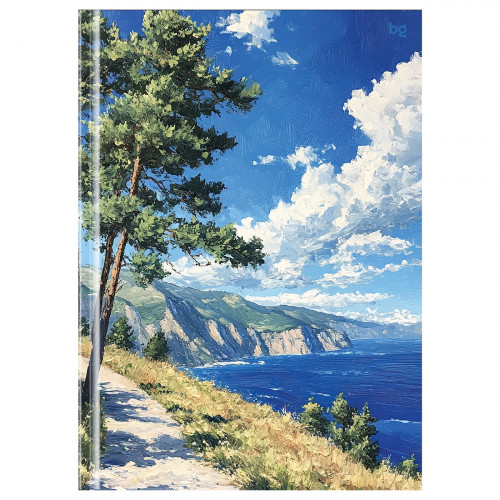 Бизнес-блокнот А4, 80л., BG "Пейзаж", глянцевая ламинация