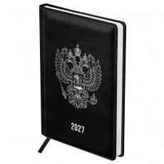 Ежедневник датированный 2027г., А4, 176л., твердый переплет, кожзам, BG 