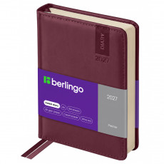 Ежедневник датированный 2027г., А6, 184л., кожзам, Berlingo 