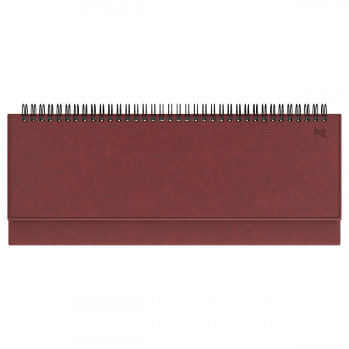 Планинг недатированный, 56л., 330*130мм, кожзам, BG "Nebraska. Dark red", красный