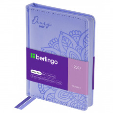 Ежедневник датированный 2027г., А6, 184л., кожзам, Berlingo 