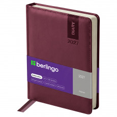 Ежедневник датированный 2027г., А5, 184л., кожзам, Berlingo 