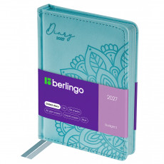 Ежедневник датированный 2027г., А6, 184л., кожзам, Berlingo 