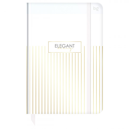 Ежедневник недатированный А5, 136л., 7БЦ BG "Minimal. White", глянцевая ламинация, отд. фольгой