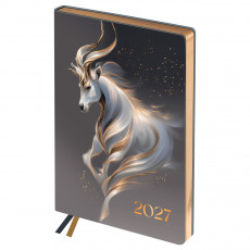 Ежедневник датированный 2027г., А6+, 176л., мягкий переплет, кожзам, BG 