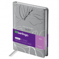 Ежедневник датированный 2027г., А5, 184л., кожзам, Berlingo 