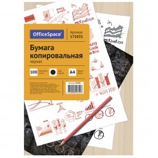 Бумага копировальная OfficeSpace, А4, 100л., черная