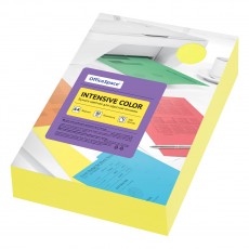 Бумага цветная OfficeSpace Intensive Color, А4, 80г/м2, 500л., (желтый)