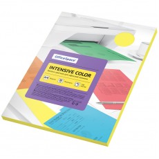 Бумага цветная OfficeSpace Intensive Color, А4, 80г/м2, 100л., (желтый)