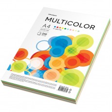 Бумага цветная OfficeSpace Multicolor, А4, 80г/м2, 200л., (10 цветов)