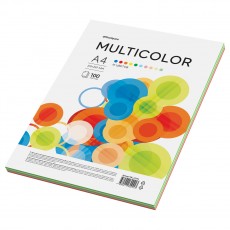 Бумага цветная OfficeSpace Multicolor, А4, 80г/м2, 100л., (10 цветов)
