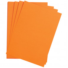 Цветная бумага 500*650мм, Clairefontaine Etival color, 24л., 160г/м2, оранжевый, легкое зерно, 30%хлопка, 70%целлюлоза