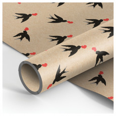 Упаковочная бумага крафт 70*100см, MESHU Swallows, 70г/м2
