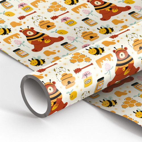 Упаковочная бумага глянц. 70*100см, MESHU Honey, 90г/м2