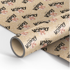 Упаковочная бумага крафт 70*100см, MESHU Don't worry, 70г/м2