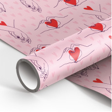 Упаковочная бумага глянц. 70*100см, MESHU Falling in love, 90г/м2
