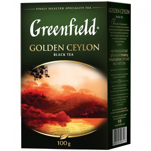 Чай Greenfield Golden Ceylon, черный листовой, 100г