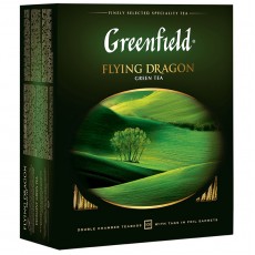 Чай Greenfield Flying Dragon, зеленый, 100 фольг. пакетиков по 2г