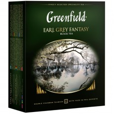 Чай Greenfield Earl Grey, черный с бергамотом, 100 фольг. пакетиков по 2г