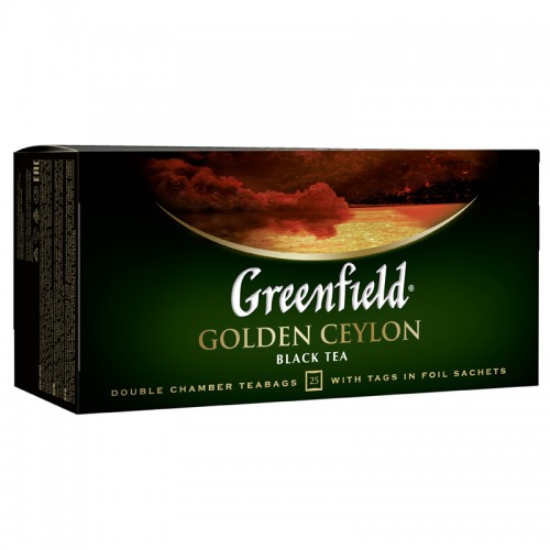 Чай Greenfield Golden Ceylon, черный, 25 фольг. пакетиков по 2г