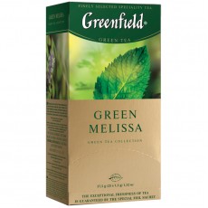 Чай Greenfield Green Melissa, зеленый с мелиссой, 25 фольг. пакетиков по 1,5г