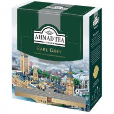 Чай Ahmad Tea Earl Gray, черный с бергамотом, 100 фольг. пакетиков по 2г