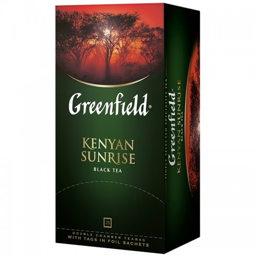 Чай Greenfield Kenyan Sunrise, черный, 25 фольг. пакетиков по 2г