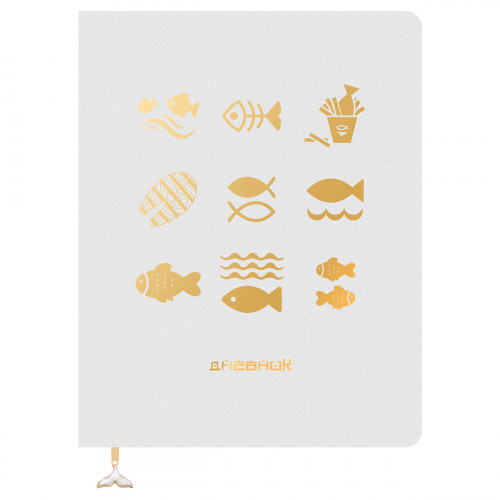 Дневник 1-11 кл. 48л. ЛАЙТ BG Gold on White, иск. кожа, тиснение фольгой, ляссе с фигуркой