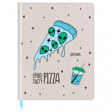Дневник 1-11 кл. 48л. (твердый) BG Tasty pizza, иск. кожа, конгрев, печать, ляссе
