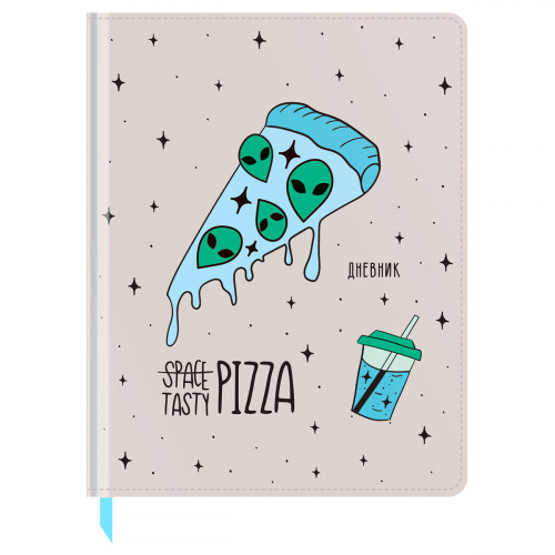 Дневник 1-11 кл. 48л. (твердый) BG Tasty pizza, иск. кожа, конгрев, печать, ляссе