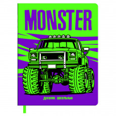 Дневник 1-11 кл. 48л. ЛАЙТ BG Monster, иск. кожа, печать, ляссе