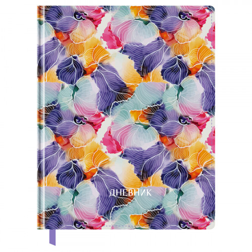 Дневник 1-11 кл. 48л. (твердый) BG Цветочный сад, иск.кожа soft-touch, печать, ляссе