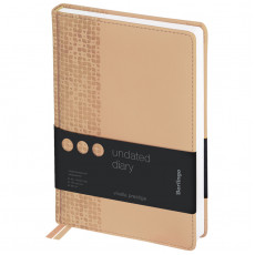 Ежедневник недатированный, А5, 160л., кожзам, Berlingo Vivella Prestige, бежевый