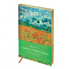 Ежедневник недатированный, В6, 136л, кожзам, Greenwich Line Vision. Van Gogh. Poppy field, тон. блок, зол. срез Ежедневник недатированный, В6, 136л, кожзам, Greenwich Line Vision. Van Gogh. Poppy field, тон. блок, зол. срез