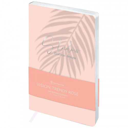 Ежедневник недатированный, А5, 136л., кожзам, Greenwich Line Vision. Trendy rose, тон. блок, срез фольга
