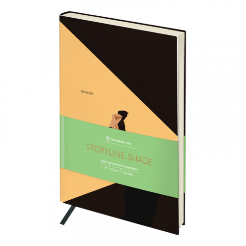 Ежедневник недатированный, А5, 136л., кожзам, Greenwich Line Storyline. Shade, тон. блок