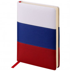 Ежедневник недатированный, А5, 160л., кожзам, OfficeSpace Flag, триколор