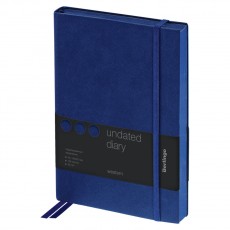 Ежедневник недатированный, А5, 136л., кожзам, Berlingo Western, с резинкой, синий