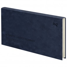 Еженедельник недатированный, 64л., мягкий переплет, кожзам, BG Business.Navy blue, синий