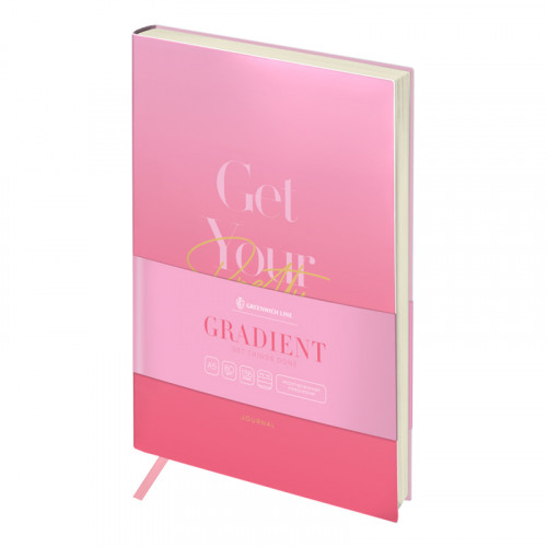 Ежедневник недатированный, А5, 136л., кожзам, Greenwich Line Gradient. Get things done, тон. блок