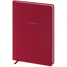 Ежедневник недатированный, А5, 136л., кожзам, OfficeSpace Grace pearl, бордовый, серебр. срез