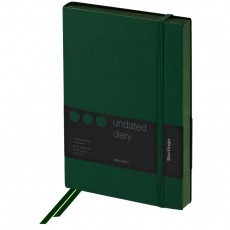 Ежедневник недатированный, А5, 136л., кожзам, Berlingo Western, с резинкой, зеленый