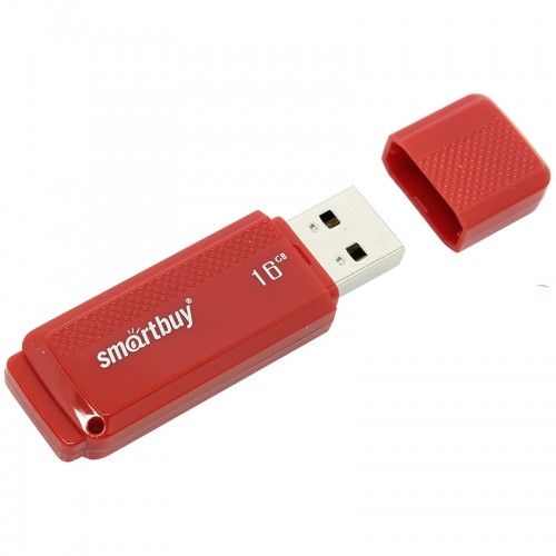 Память Smart Buy Dock 16GB, USB 2.0 Flash Drive, красный