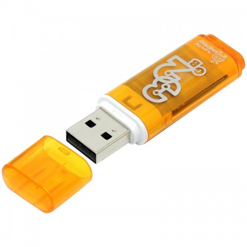 Память Smart Buy Glossy 32GB, USB 2.0 Flash Drive, оранжевый