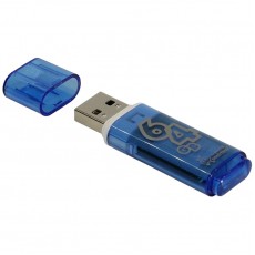Память Smart Buy Glossy  64GB, USB 2.0 Flash Drive, голубой
