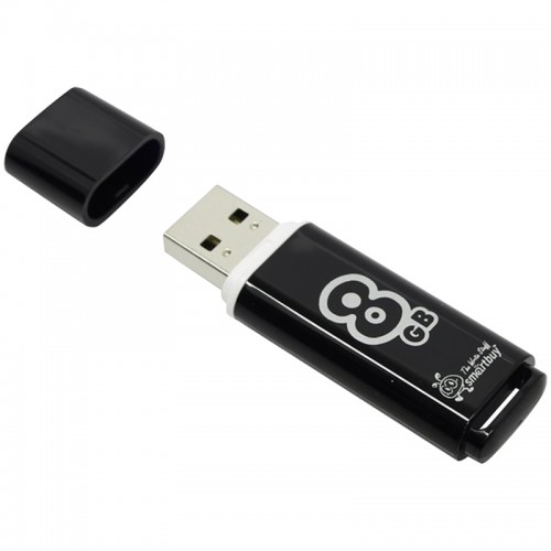 Память Smart Buy Glossy 8GB, USB 2.0 Flash Drive, черный