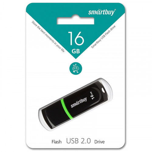 Память Smart Buy Paean 16GB, USB 2.0 Flash Drive, черный